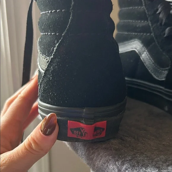 Vans Men's Black and Gray High-Top Sneakers - Picture 2 of 5